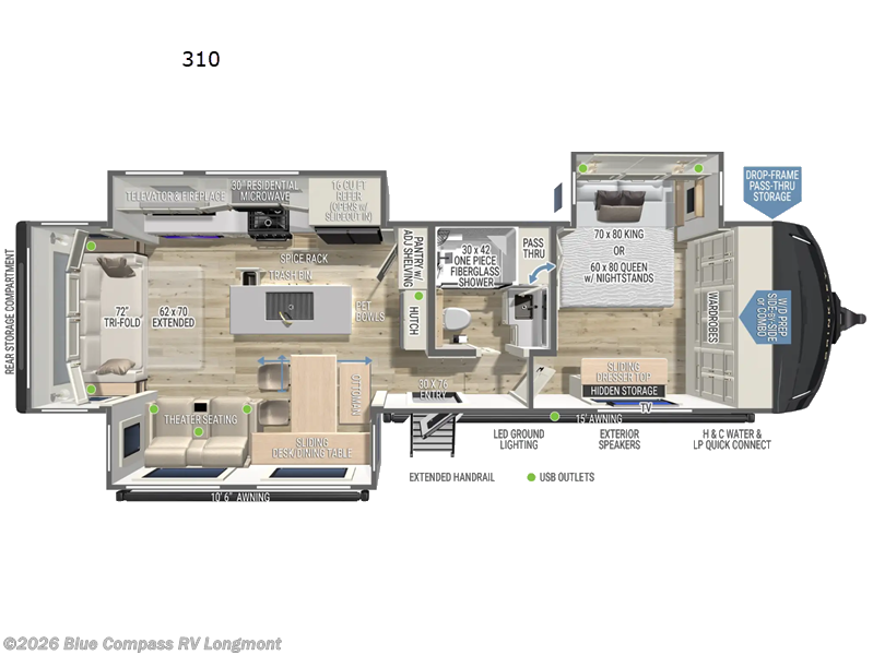2027 Brinkley RV Model Z AIR 310 - New Travel Trailer For Sale by Blue Compass RV Longmont in Longmont, Colorado features Slideout