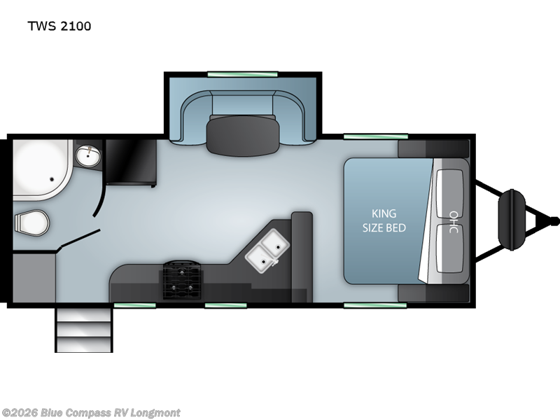 2022 Cruiser RV Twilight Signature 210BH - Used Travel Trailer For Sale by Blue Compass RV Longmont in Longmont, Colorado features Slideout