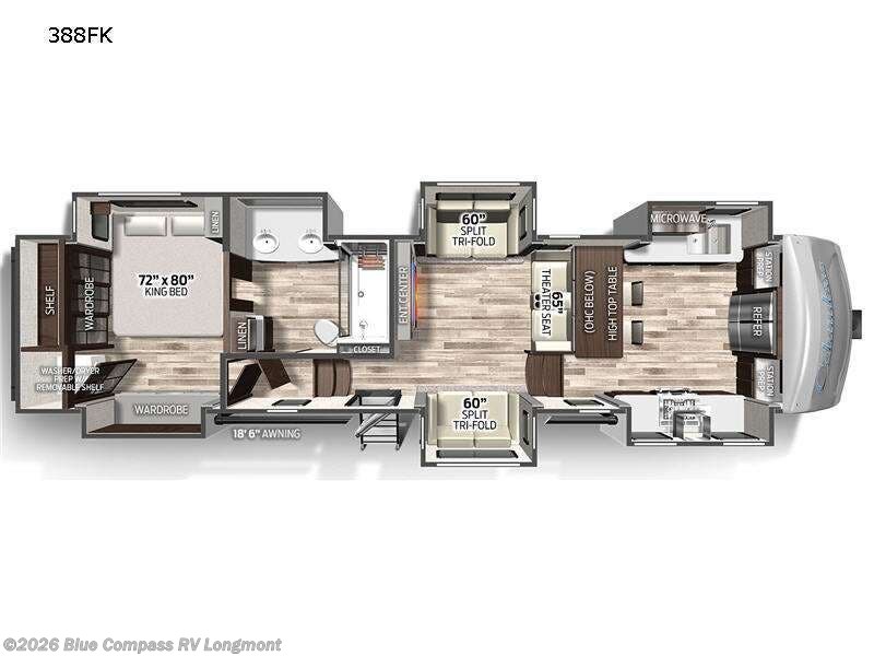 2022 Palomino Columbus 388FK - Used Fifth Wheel For Sale by Blue Compass RV Longmont in Longmont, Colorado features Slideout
