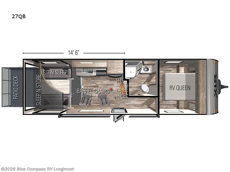 2022 Forest River XLR Boost 27QB - Used Toy Hauler For Sale by Blue Compass RV Longmont in Longmont, Colorado