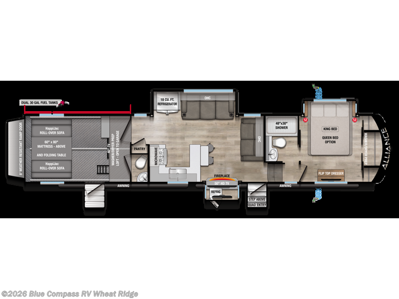 2025 Alliance RV Valor 40V13 - New Toy Hauler For Sale by Blue Compass RV Wheat Ridge in Wheat Ridge, Colorado