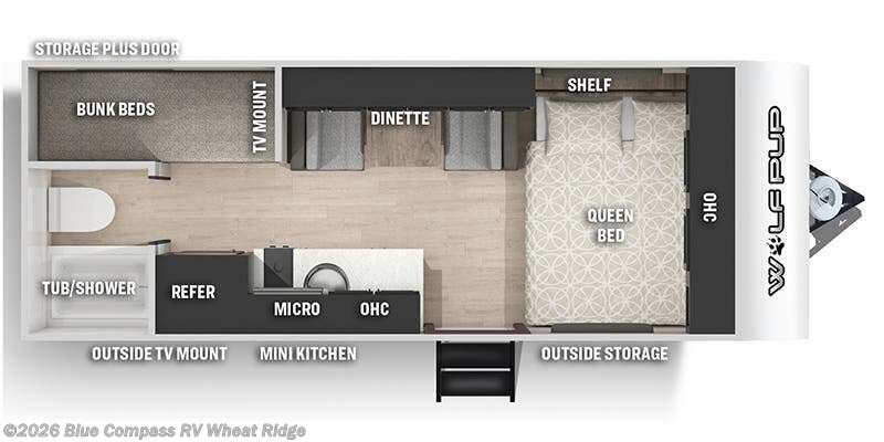 2022 Forest River Wolf Pup 16bhs - Used Travel Trailer For Sale by Blue Compass RV Wheat Ridge in Wheat Ridge, Colorado