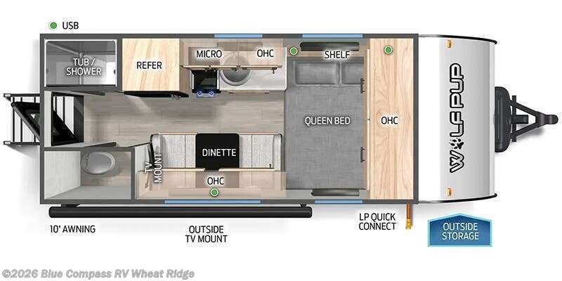 2026 Forest River Cherokee Wolf Pup 14CCW - New Travel Trailer For Sale by Blue Compass RV Wheat Ridge in Wheat Ridge, Colorado