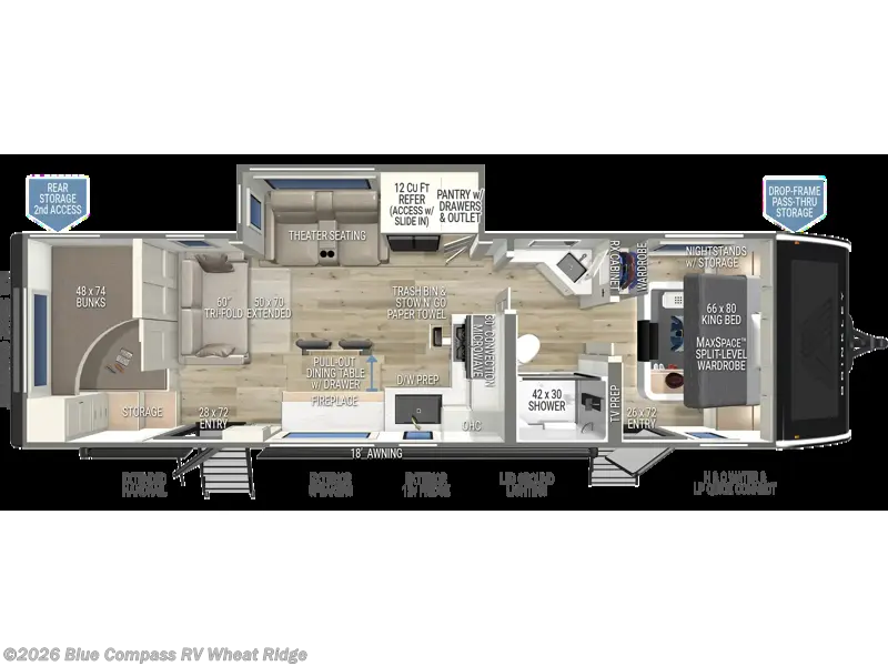 2026 Brinkley RV Model I 294 - Used Travel Trailer For Sale by Blue Compass RV Wheat Ridge in Wheat Ridge, Colorado features Slideout