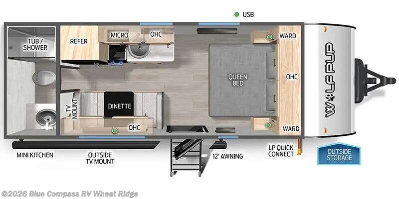 2024 Forest River Cherokee Wolf Pup Black Label 16FQWBL - Used Travel Trailer For Sale by Blue Compass RV Wheat Ridge in Wheat Ridge, Colorado
