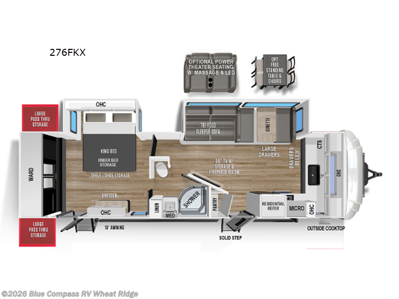 2022 Forest River Wildcat 276FKX - Used Travel Trailer For Sale by Blue Compass RV Wheat Ridge in Wheat Ridge, Colorado features Slideout