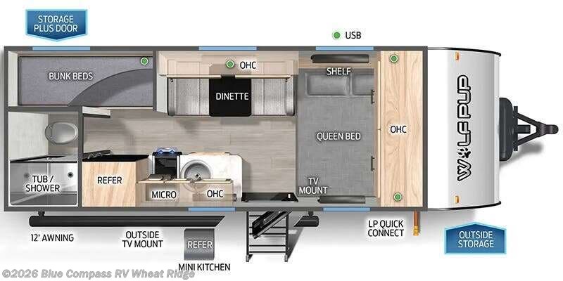 2026 Forest River Cherokee Wolf Pup Black Label 16BHSBL - New Travel Trailer For Sale by Blue Compass RV Wheat Ridge in Wheat Ridge, Colorado