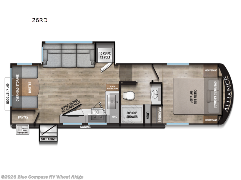 2025 Alliance RV Avenue All-Access 26RD - New Fifth Wheel For Sale by Blue Compass RV Wheat Ridge in Wheat Ridge, Colorado features Slideout