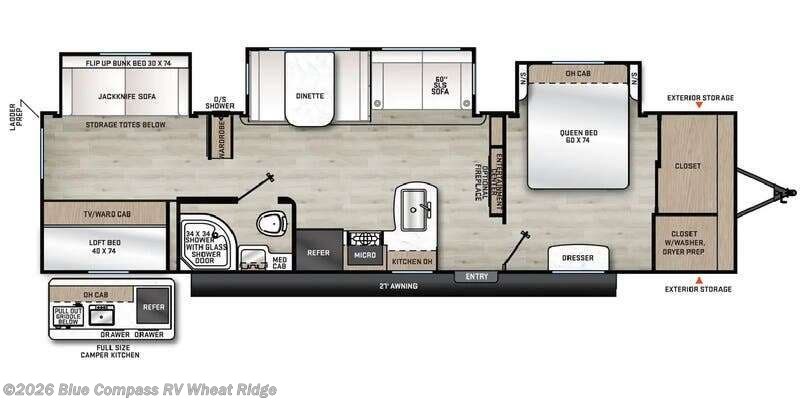 2026 Forest River Aurora 34BHTS-2Q - New Travel Trailer For Sale by Blue Compass RV Wheat Ridge in Wheat Ridge, Colorado