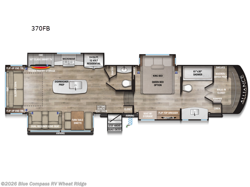 2026 Alliance RV Paradigm 370FB - New Fifth Wheel For Sale by Blue Compass RV Wheat Ridge in Wheat Ridge, Colorado features Slideout