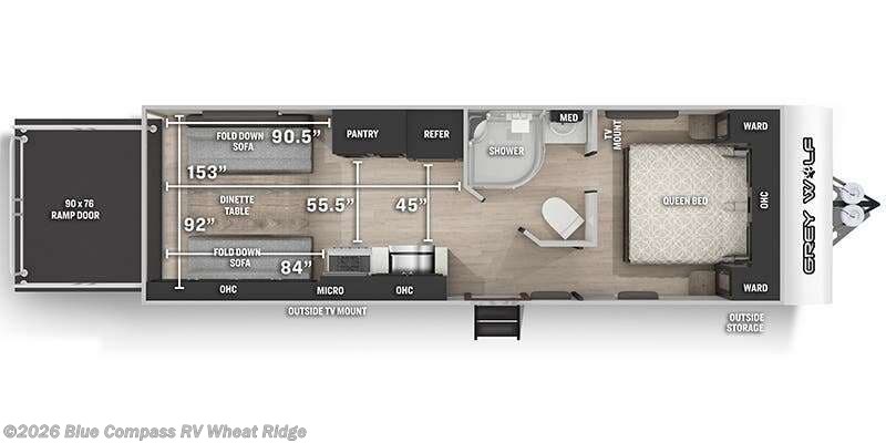2026 Forest River Cherokee Grey Wolf 22RR - New Toy Hauler For Sale by Blue Compass RV Wheat Ridge in Wheat Ridge, Colorado