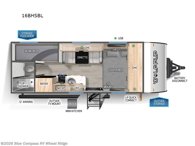 2026 Forest River Cherokee Wolf Pup Black Label 16BHSBL - New Travel Trailer For Sale by Blue Compass RV Wheat Ridge in Wheat Ridge, Colorado