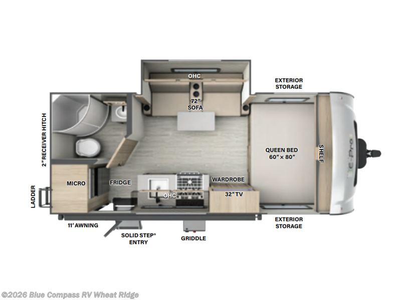 2024 Forest River Flagstaff E-Pro E19FBS - Used Travel Trailer For Sale by Blue Compass RV Wheat Ridge in Wheat Ridge, Colorado features Slideout