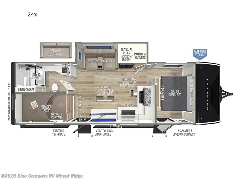 2027 Brinkley RV Model Ix 24x - New Travel Trailer For Sale by Blue Compass RV Wheat Ridge in Wheat Ridge, Colorado features Slideout