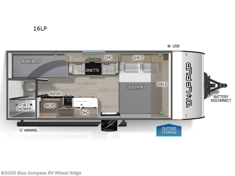 2027 Forest River Cherokee Wolf Pup 16LP - New Travel Trailer For Sale by Blue Compass RV Wheat Ridge in Wheat Ridge, Colorado