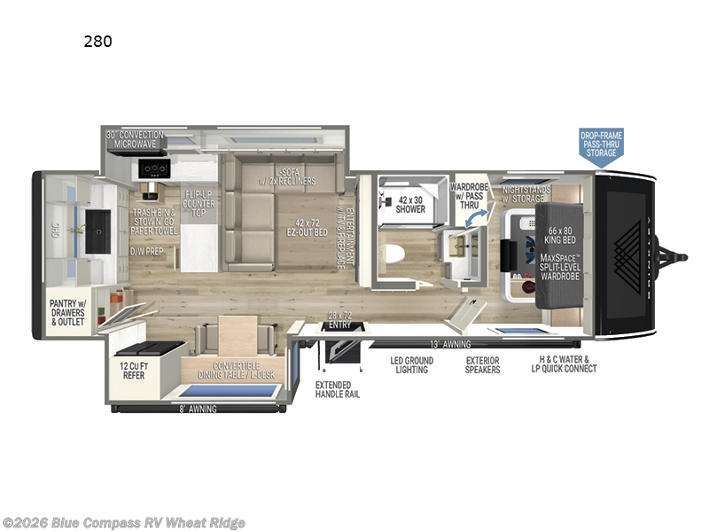 2027 Brinkley RV Model I 280 - New Travel Trailer For Sale by Blue Compass RV Wheat Ridge in Wheat Ridge, Colorado features Slideout