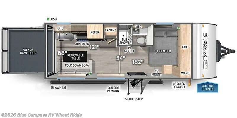 2026 Forest River Cherokee Grey Wolf Black Label 18RRBL - New Travel Trailer For Sale by Blue Compass RV Wheat Ridge in Wheat Ridge, Colorado