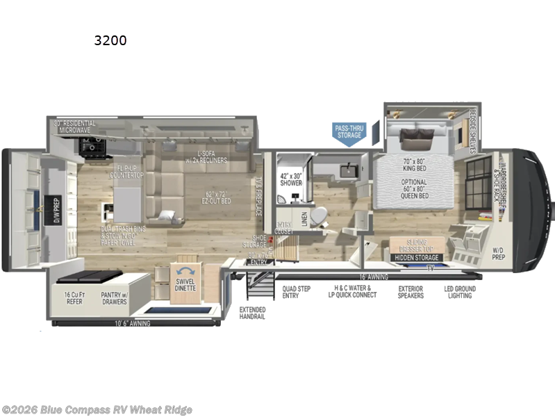 2027 Brinkley RV Model Z 3200 - New Fifth Wheel For Sale by Blue Compass RV Wheat Ridge in Wheat Ridge, Colorado features Slideout
