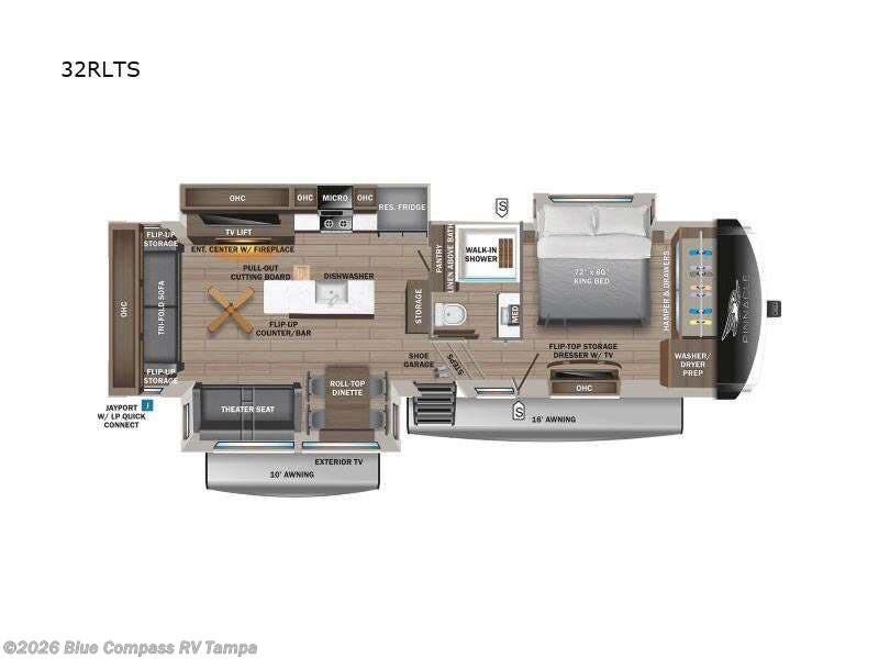 2025 Jayco Pinnacle 32RLTS - New Fifth Wheel For Sale by Blue Compass RV Tampa in Dover, Florida features Slideout