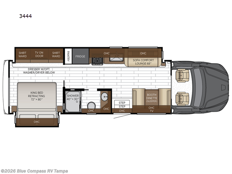 2026 Newmar Grand Star 3444 - New Super C For Sale by Blue Compass RV Tampa in Dover, Florida features Slideout