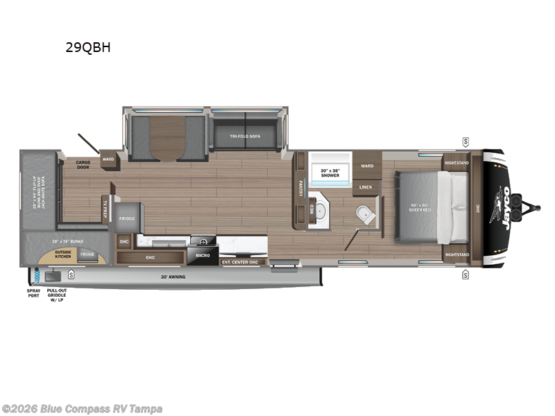 2026 Jayco Jay Feather 29QBH - New Travel Trailer For Sale by Blue Compass RV Tampa in Dover, Florida features Slideout