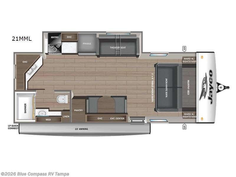 2026 Jayco Jay Feather 21MML - New Travel Trailer For Sale by Blue Compass RV Tampa in Dover, Florida features Slideout