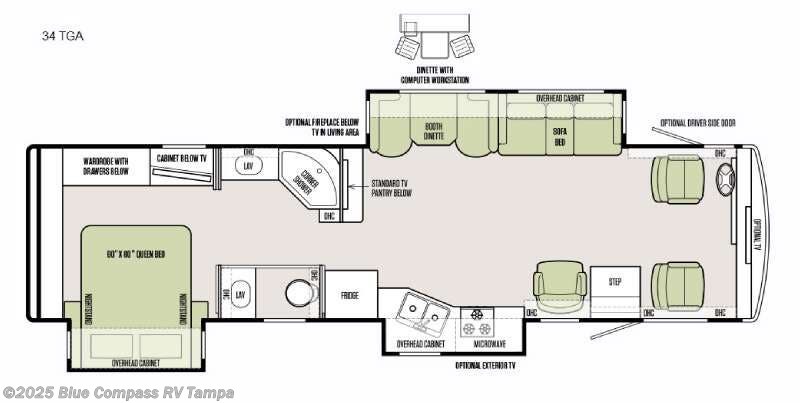 2016 Tiffin Allegro 34 TGA - Used Class A For Sale by Blue Compass RV Tampa in Dover, Florida features Slideout