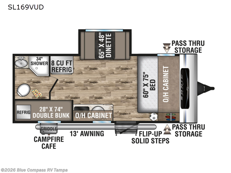 2022 Forest River Sonic 169VUP - Used Travel Trailer For Sale by Blue Compass RV Tampa in Dover, Florida features Slideout