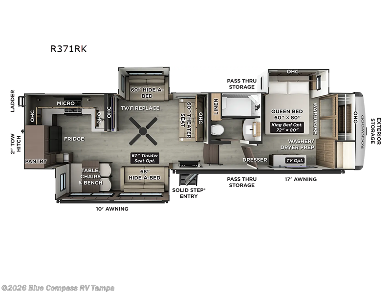 2026 Forest River Rockwood Signature R371RK - New Fifth Wheel For Sale by Blue Compass RV Tampa in Dover, Florida features Slideout