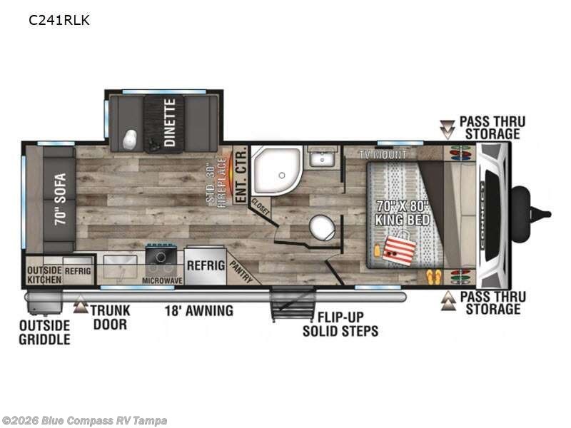 2022 K-Z Connect C241RLK - Used Travel Trailer For Sale by Blue Compass RV Tampa in Dover, Florida features Slideout