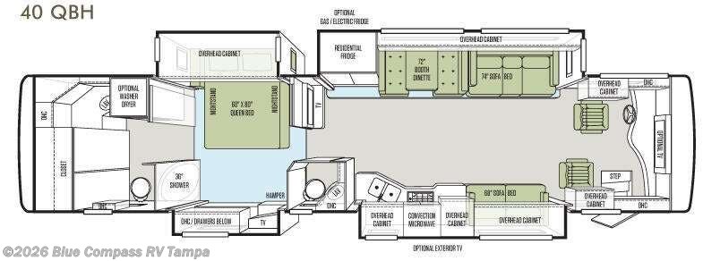 2013 Tiffin Phaeton 40 QBH - Used Class A For Sale by Blue Compass RV Tampa in Dover, Florida features Slideout