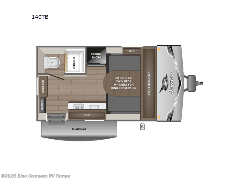 2026 Jayco Jay Flight SLX 140TB Sports Edition - New Travel Trailer For Sale by Blue Compass RV Tampa in Dover, Florida