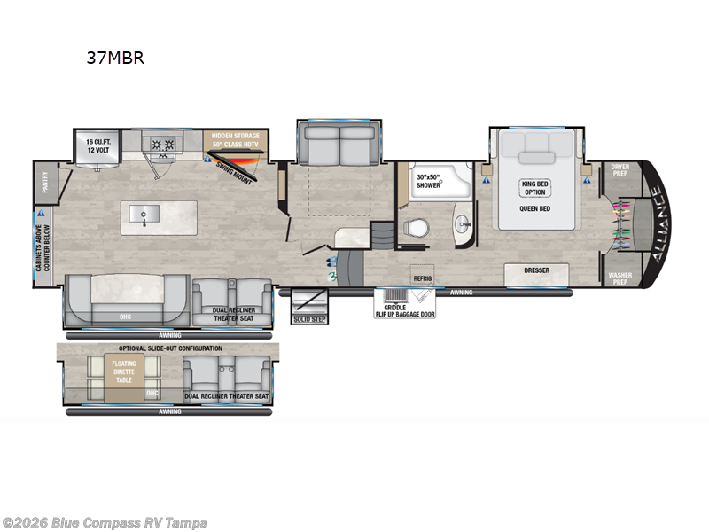 2024 Alliance RV Avenue 37MBR - Used Fifth Wheel For Sale by Blue Compass RV Tampa in Dover, Florida features Slideout