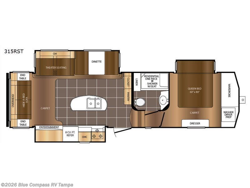 2017 Prime Time Crusader 315RST - Used Fifth Wheel For Sale by Blue Compass RV Tampa in Dover, Florida features Slideout
