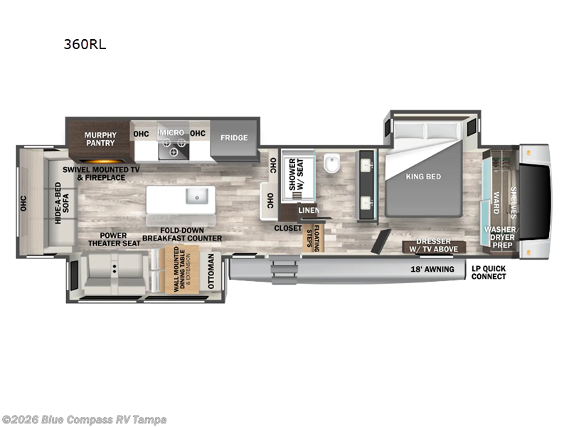 2024 Forest River Cedar Creek 360RL - Used Fifth Wheel For Sale by Blue Compass RV Tampa in Dover, Florida features Slideout