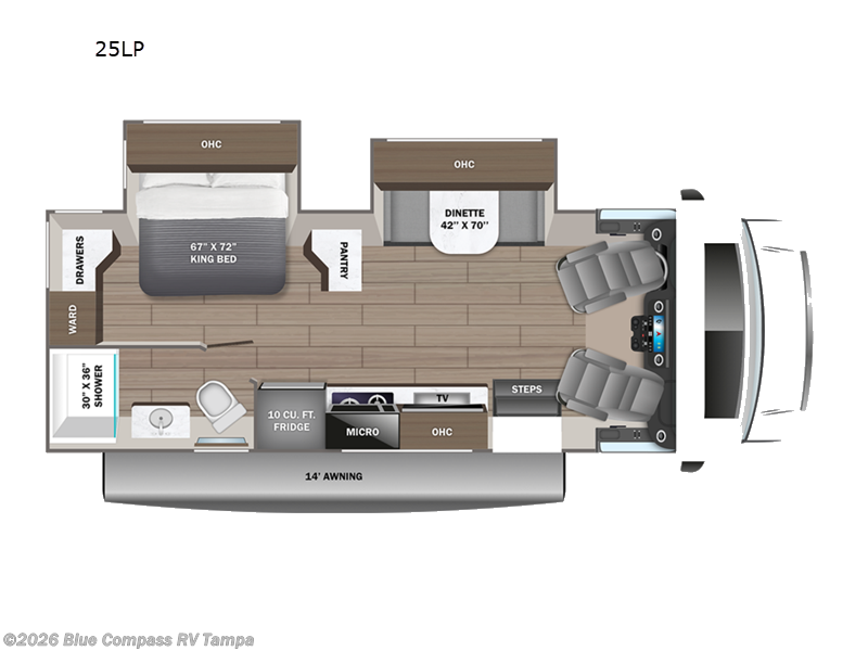 2026 Jayco Melbourne Prestige 25LP - New Class C For Sale by Blue Compass RV Tampa in Dover, Florida features Slideout