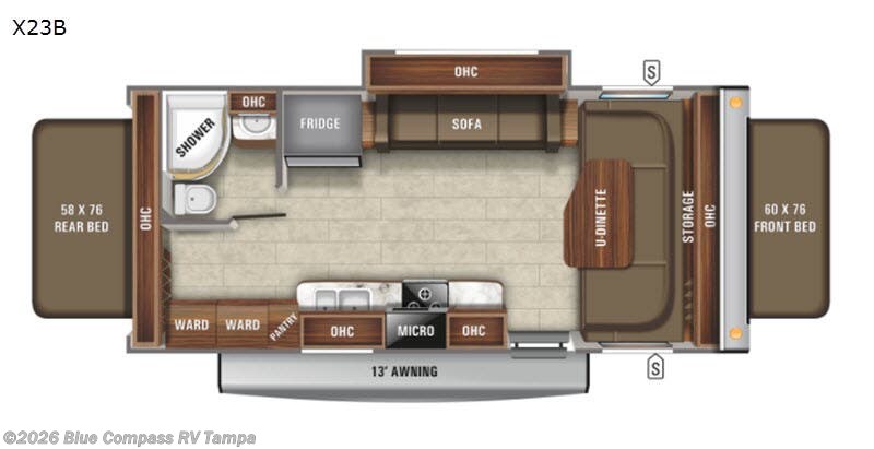 2021 Jayco Jay Feather X23B - Used Travel Trailer For Sale by Blue Compass RV Tampa in Dover, Florida features Slideout