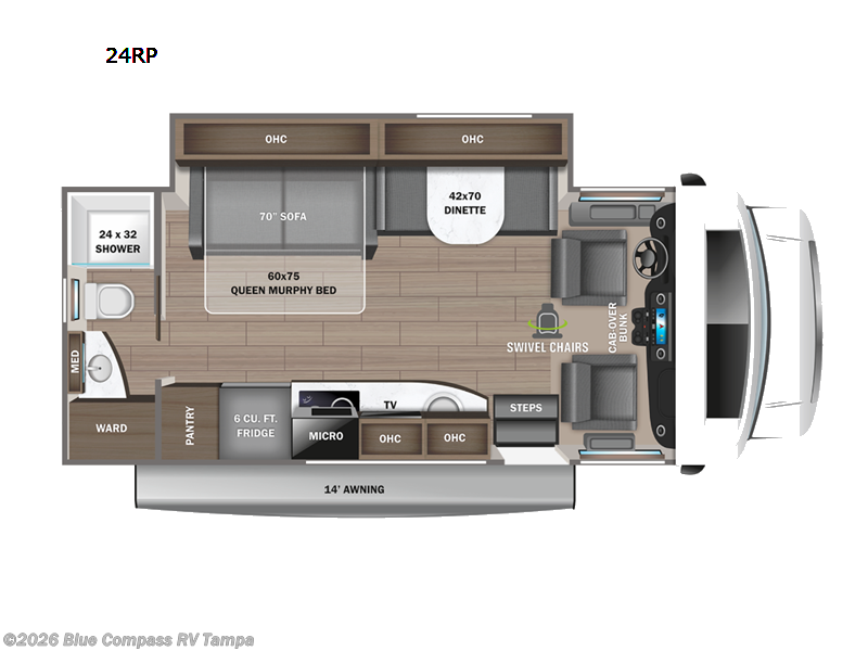 2023 Jayco Melbourne Prestige 24RP - Used Class C For Sale by Blue Compass RV Tampa in Dover, Florida features Slideout