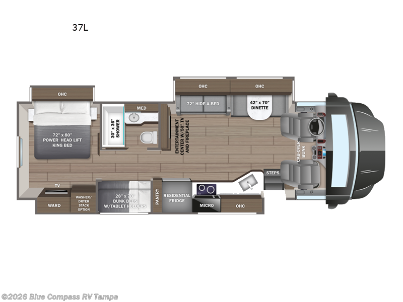 2027 Jayco Seneca Prestige 37L - New Super C For Sale by Blue Compass RV Tampa in Dover, Florida features Slideout