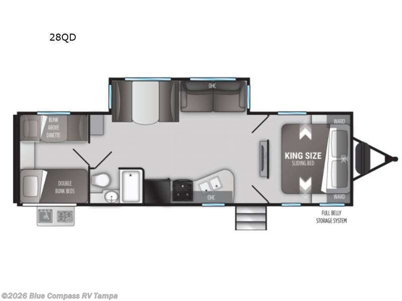 2022 Cruiser RV Radiance Ultra Lite 28QD - Used Travel Trailer For Sale by Blue Compass RV Tampa in Dover, Florida features Slideout