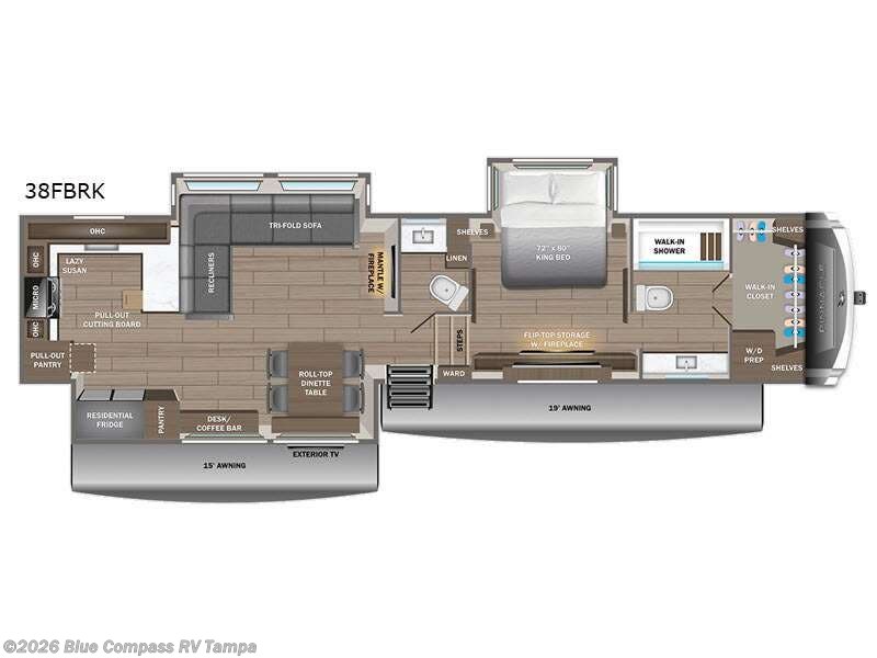 2027 Jayco Pinnacle 38FBRK - New Fifth Wheel For Sale by Blue Compass RV Tampa in Dover, Florida features Slideout