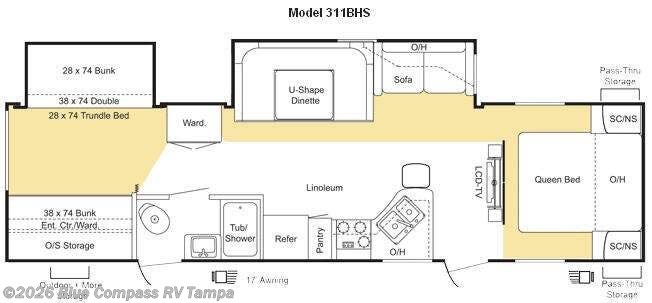 2009 Keystone Sprinter 311BHS - Used Travel Trailer For Sale by Blue Compass RV Tampa in Dover, Florida features Slideout