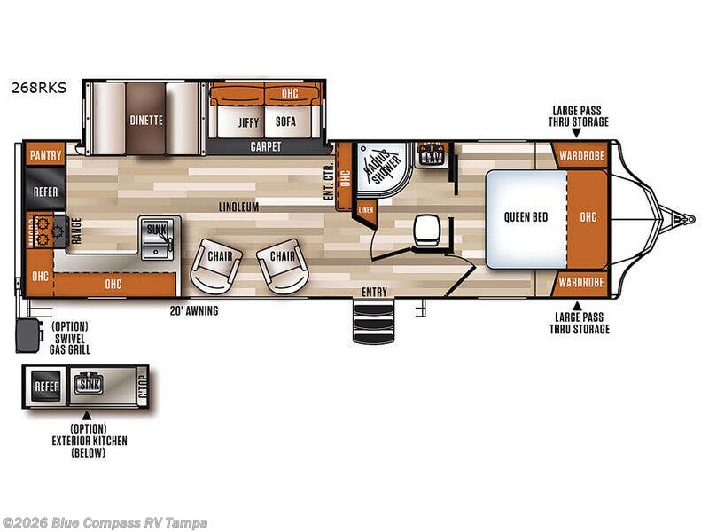 2018 Forest River Vibe 268RKS - Used Travel Trailer For Sale by Blue Compass RV Tampa in Dover, Florida features Slideout
