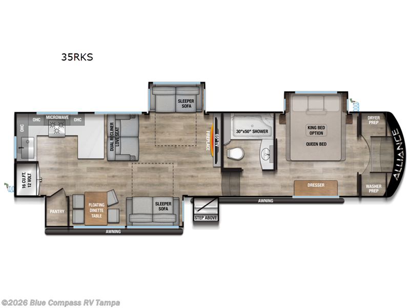 2026 Alliance RV Avenue 35RKS - New Fifth Wheel For Sale by Blue Compass RV Tampa in Dover, Florida features Slideout