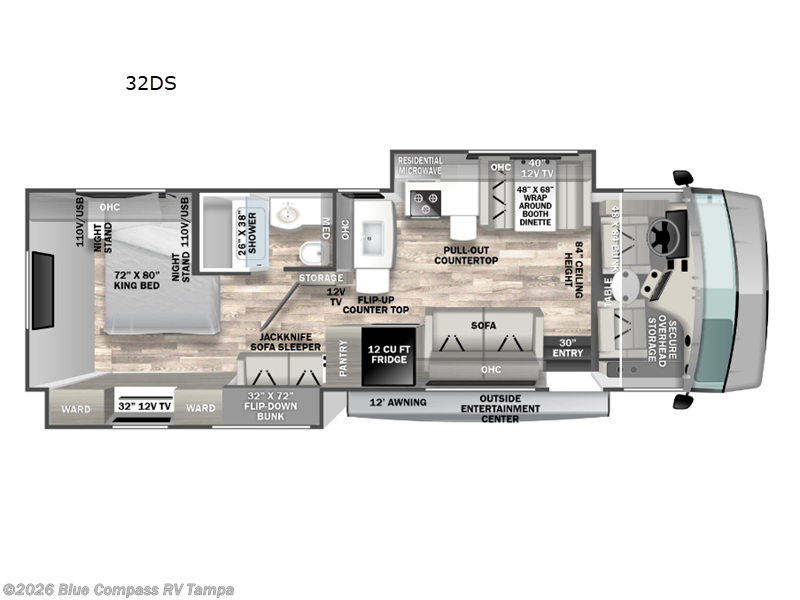 2023 Forest River FR3 32DS - Used Class A For Sale by Blue Compass RV Tampa in Dover, Florida features Slideout