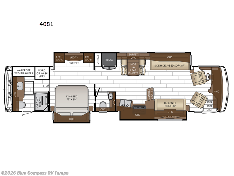 2025 Newmar Dutch Star 4081 - Used Class A For Sale by Blue Compass RV Tampa in Dover, Florida features Slideout