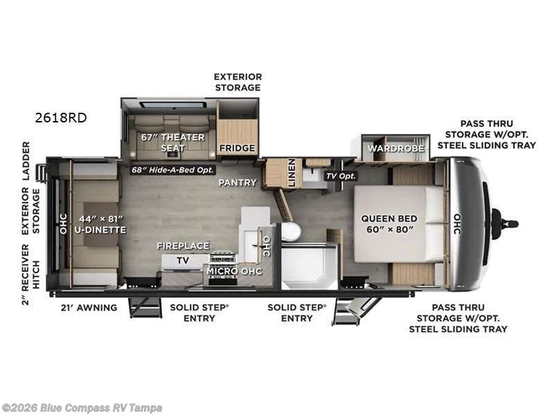 2027 Forest River Rockwood Ultra Lite 2618RD - New Travel Trailer For Sale by Blue Compass RV Tampa in Dover, Florida features Slideout
