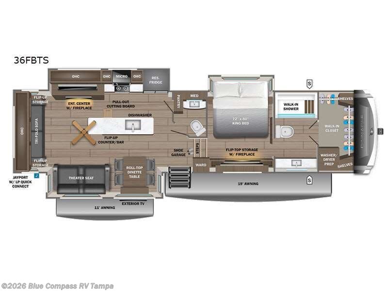 2027 Jayco Pinnacle 36FBTS - New Fifth Wheel For Sale by Blue Compass RV Tampa in Dover, Florida features Slideout