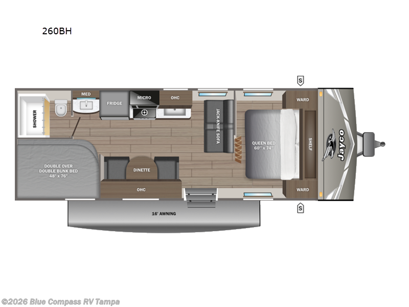 2027 Jayco Jay Flight 260BH - New Travel Trailer For Sale by Blue Compass RV Tampa in Dover, Florida
