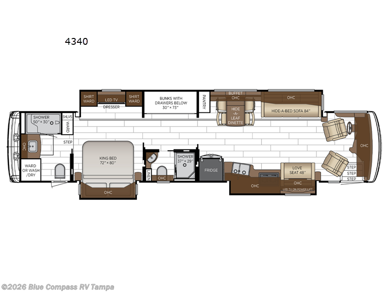 2026 Newmar Dutch Star 4340 - New Class A For Sale by Blue Compass RV Tampa in Dover, Florida features Slideout